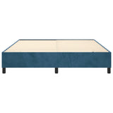 Cadre de lit sans matelas bleu foncé 180x200 cm velours