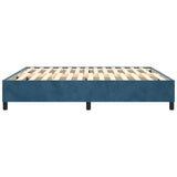 Cadre de lit sans matelas bleu foncé 180x200 cm velours