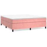 Cadre de lit sans matelas rose 180x200 cm velours