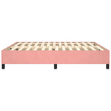 Cadre de lit sans matelas rose 180x200 cm velours