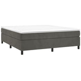 Cadre de lit sans matelas gris foncé 200x200 cm velours