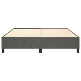 Cadre de lit sans matelas gris foncé 200x200 cm velours