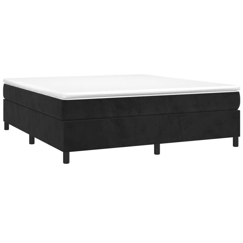 Cadre de lit sans matelas noir 200x200 cm velours