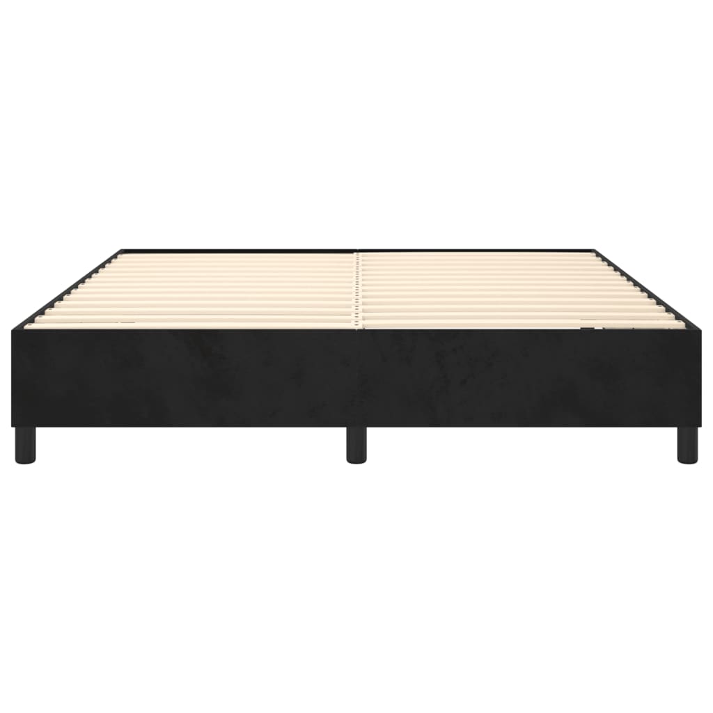 Cadre de lit sans matelas noir 200x200 cm velours