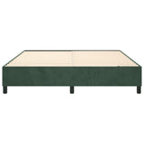 Cadre de lit sans matelas vert foncé 200x200 cm velours