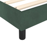 Cadre de lit sans matelas vert foncé 200x200 cm velours