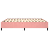 Cadre de lit sans matelas rose 200x200 cm velours