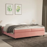 Cadre de lit sans matelas rose 200x200 cm velours