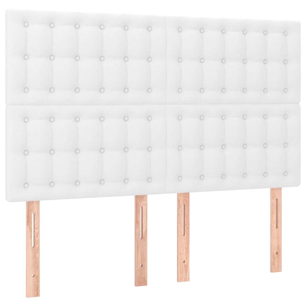 Têtes de lit 4 pcs Blanc 72x5x78/88 cm Similicuir