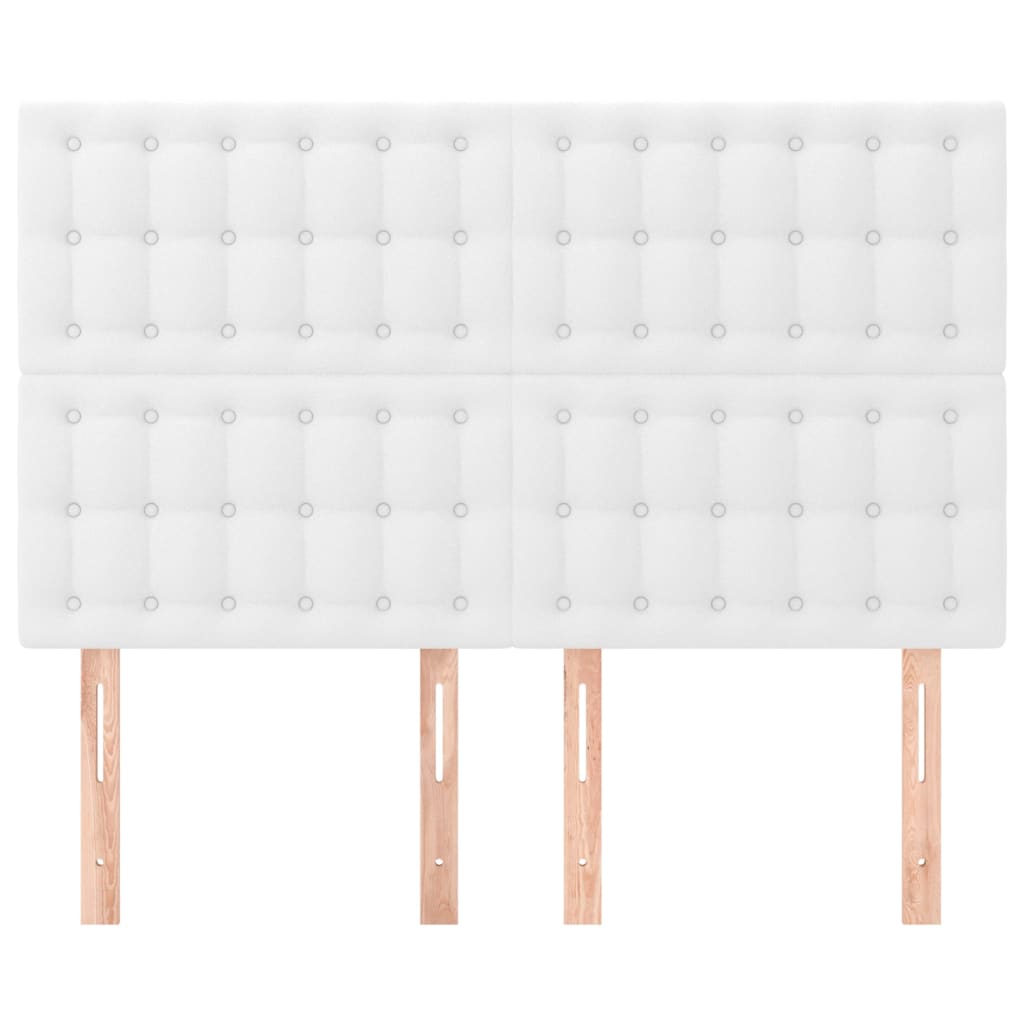 Têtes de lit 4 pcs Blanc 72x5x78/88 cm Similicuir