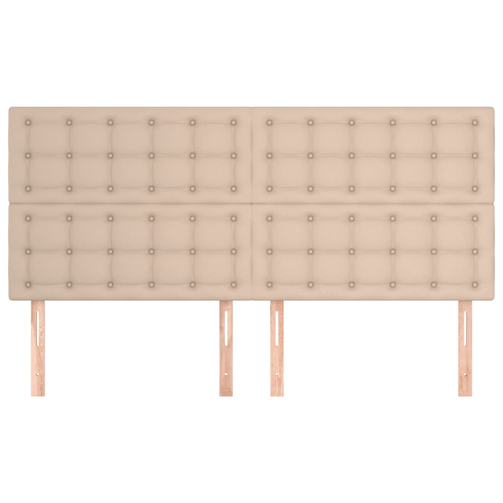 Têtes de lit 4 pcs Cappuccino 90x5x78/88 cm Similicuir