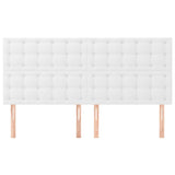 Têtes de lit 4 pcs Blanc 100x5x78/88 cm Similicuir