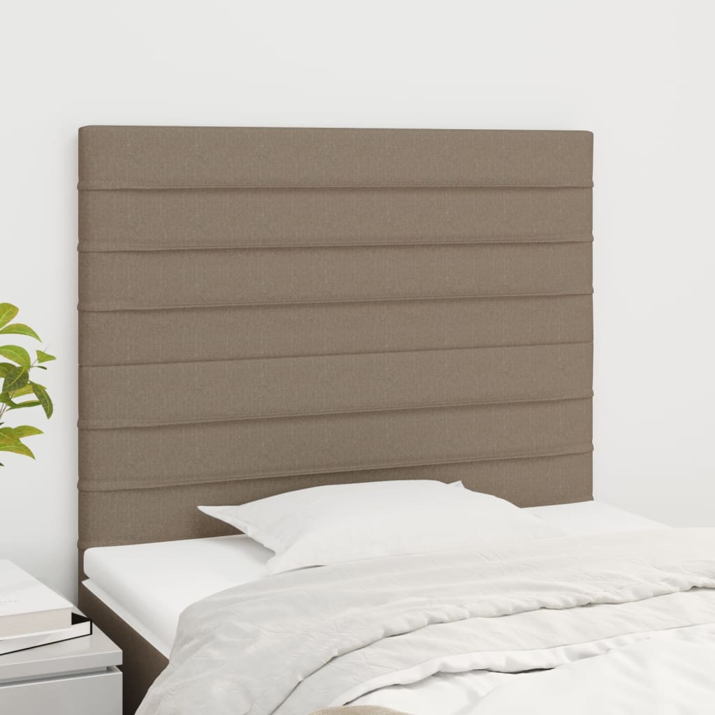 Têtes de lit 2 pcs Taupe 100x5x78/88 cm Tissu