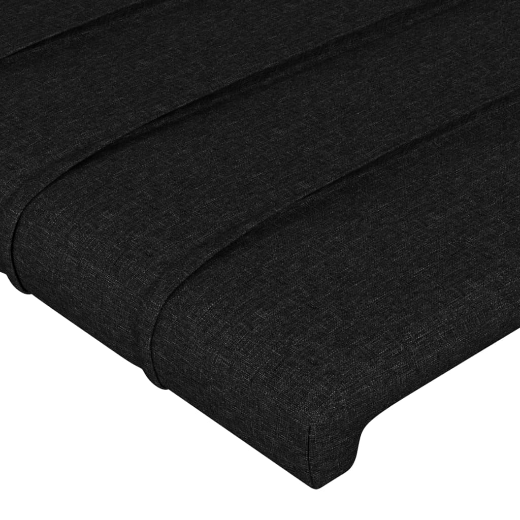 Têtes de lit 4 pcs Noir 72x5x78/88 cm Tissu