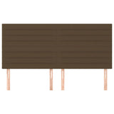 Têtes de lit 4 pcs Marron Foncé 80x5x78/88 cm Tissu