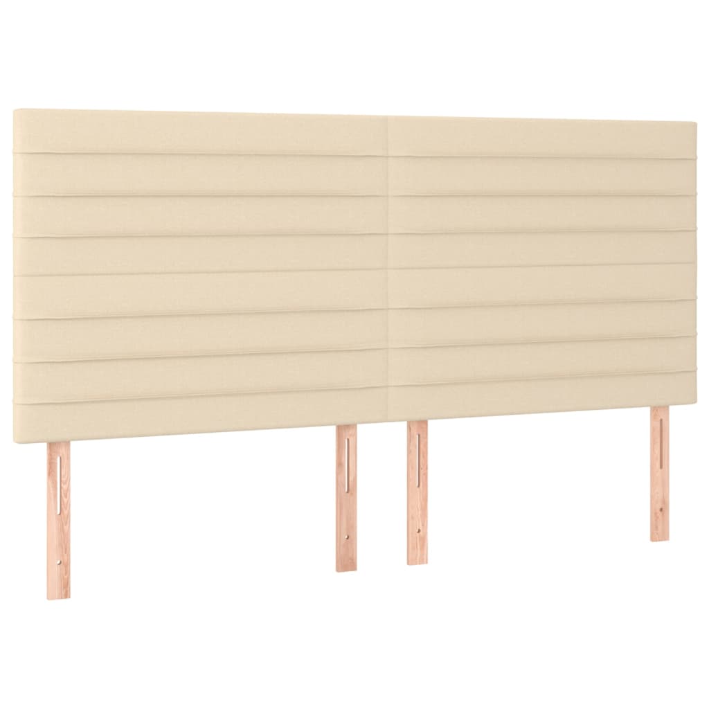 Têtes de lit 4 pcs Crème 80x5x78/88 cm Tissu