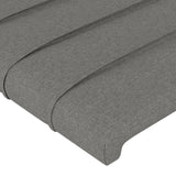 Têtes de lit 4 pcs Gris clair 90x5x78/88 cm Tissu