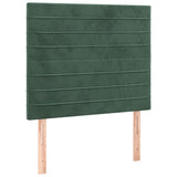 Têtes de lit 2 pcs Vert foncé 80x5x78/88 cm Velours