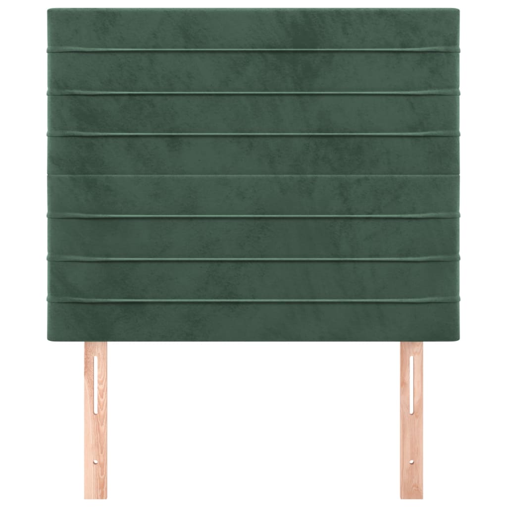 Têtes de lit 2 pcs Vert foncé 80x5x78/88 cm Velours