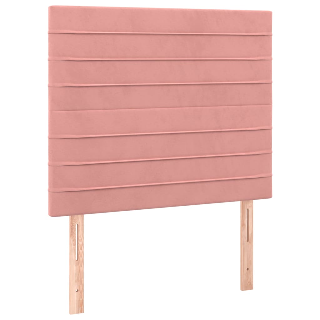 Têtes de lit 2 pcs Rose 80x5x78/88 cm Velours