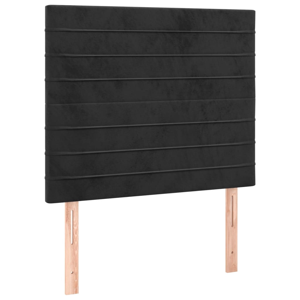 Têtes de lit 2 pcs Noir 100x5x78/88 cm Velours