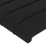 Têtes de lit 2 pcs Noir 100x5x78/88 cm Velours