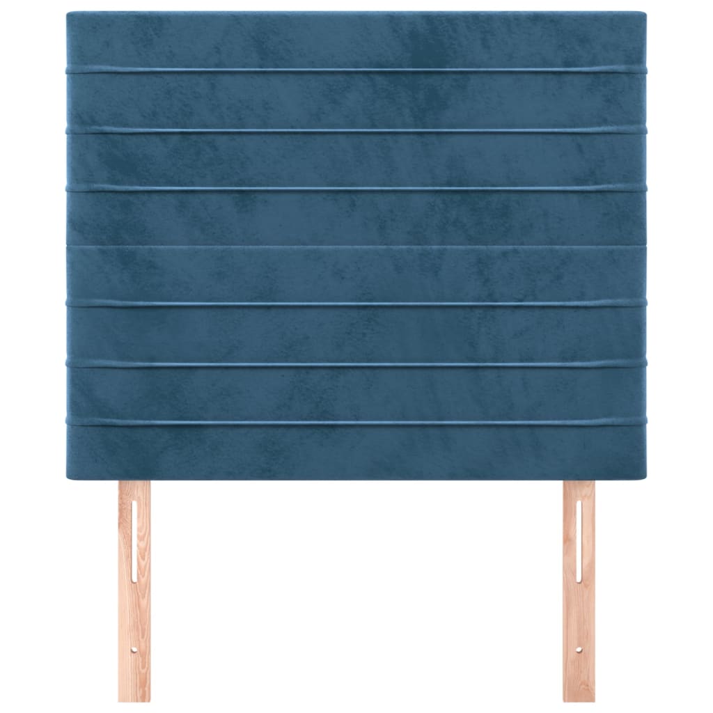 Têtes de lit 2 pcs Bleu foncé 100x5x78/88 cm Velours