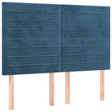 Têtes de lit 4 pcs Bleu foncé 72x5x78/88 cm Velours