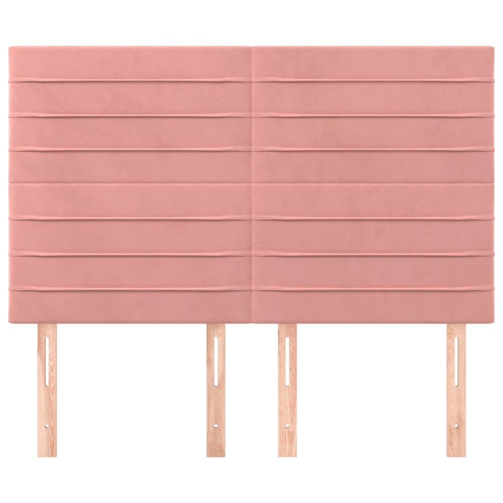 Têtes de lit 4 pcs Rose 72x5x78/88 cm Velours