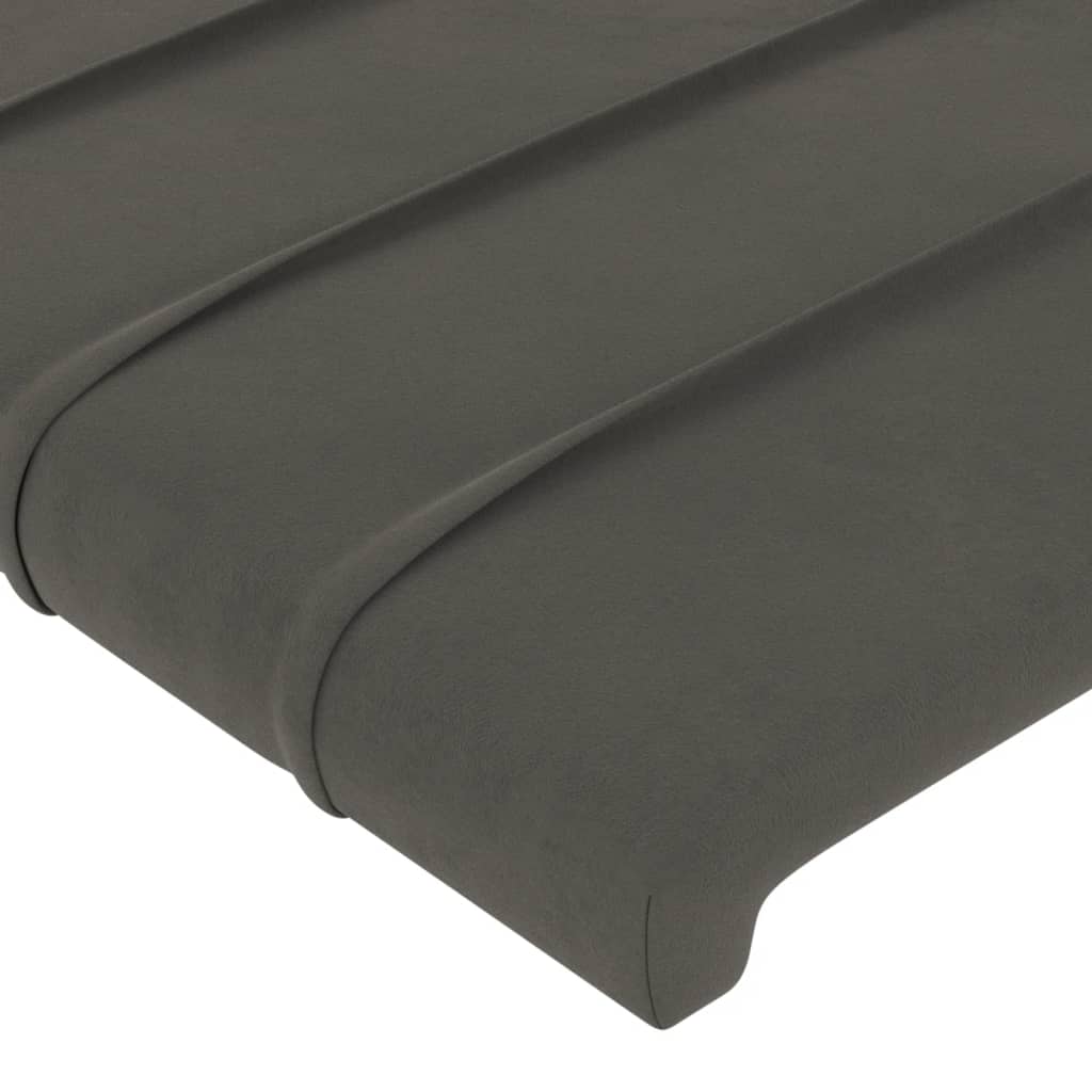 Têtes de lit 4 pcs Gris foncé 80x5x78/88 cm Velours