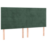 Têtes de lit 4 pcs Vert foncé 80x5x78/88 cm Velours