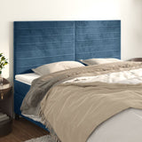 Têtes de lit 4 pcs Bleu foncé 80x5x78/88 cm Velours