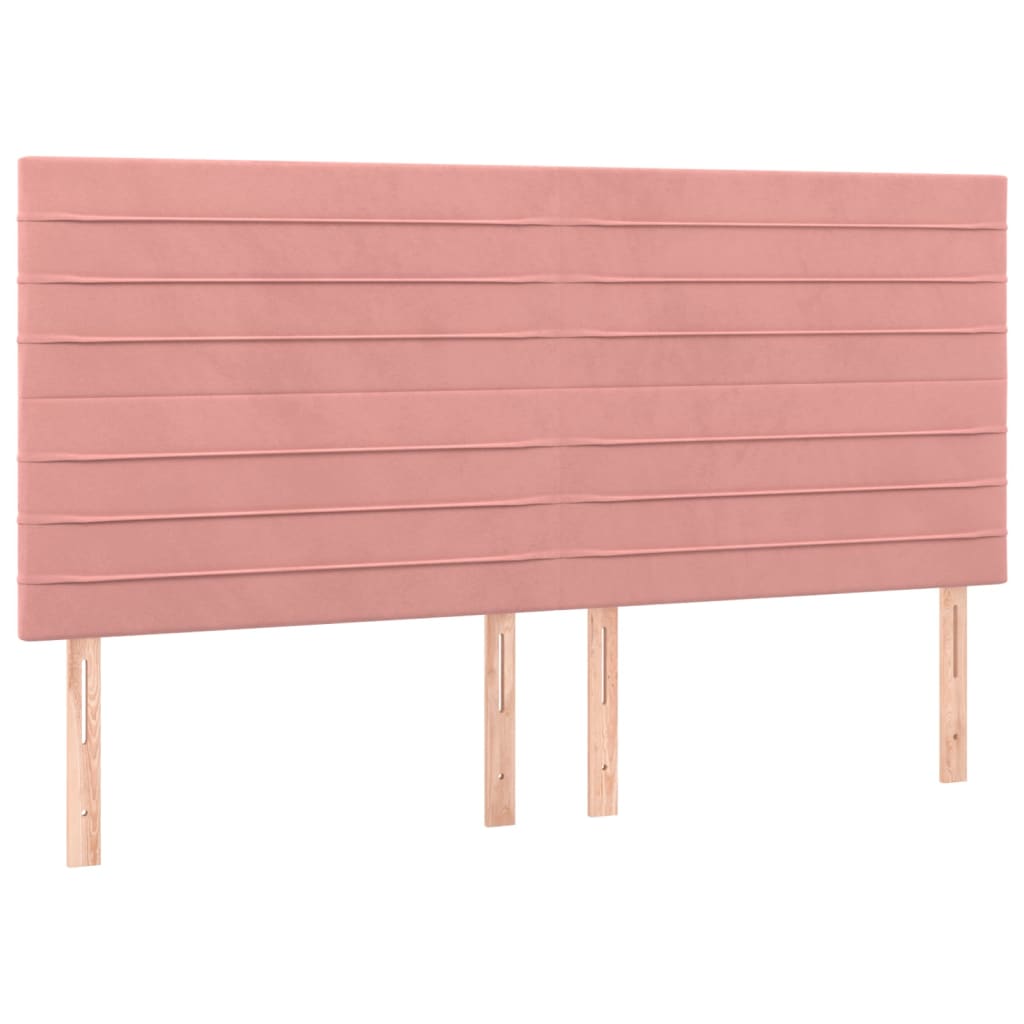 Têtes de lit 4 pcs Rose 80x5x78/88 cm Velours