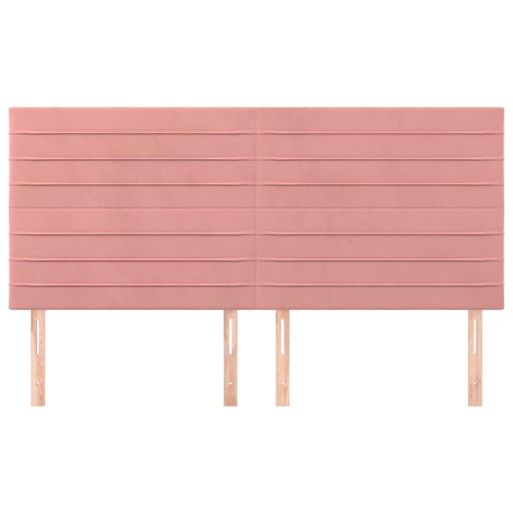 Têtes de lit 4 pcs Rose 80x5x78/88 cm Velours