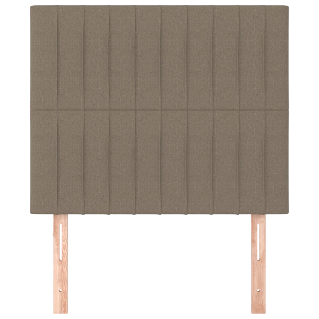 Têtes de lit 2 pcs Taupe 80x5x78/88 cm Tissu