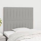 Têtes de lit 2 pcs Gris clair 90x5x78/88 cm Tissu