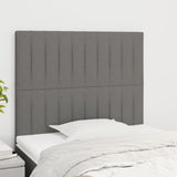 Têtes de lit 2 pcs Gris foncé 100x5x78/88 cm Tissu