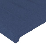 Têtes de lit 2 pcs Bleu 100x5x78/88 cm Tissu