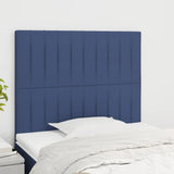 Têtes de lit 2 pcs Bleu 100x5x78/88 cm Tissu