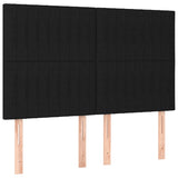 Têtes de lit 4 pcs Noir 72x5x78/88 cm Tissu