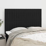 Têtes de lit 4 pcs Noir 72x5x78/88 cm Tissu