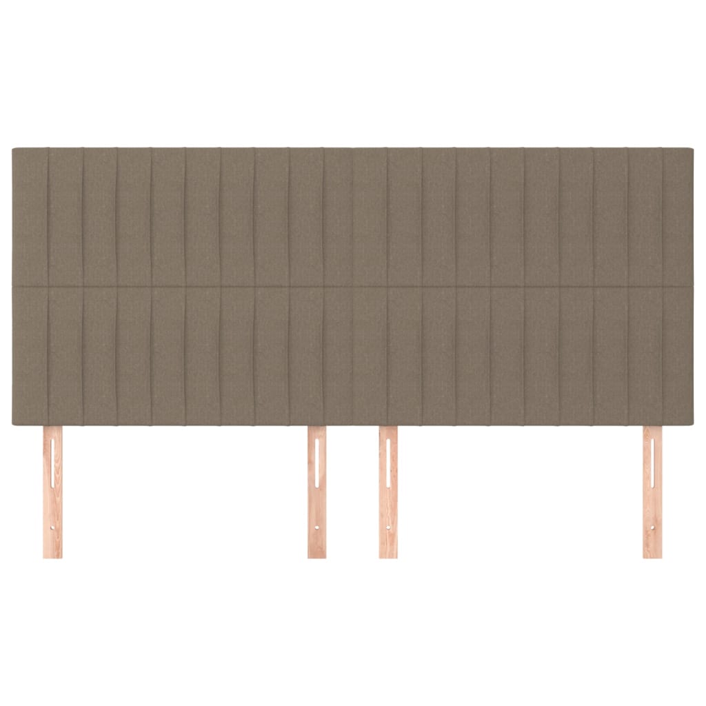 Têtes de lit 4 pcs Taupe 80x5x78/88 cm Tissu