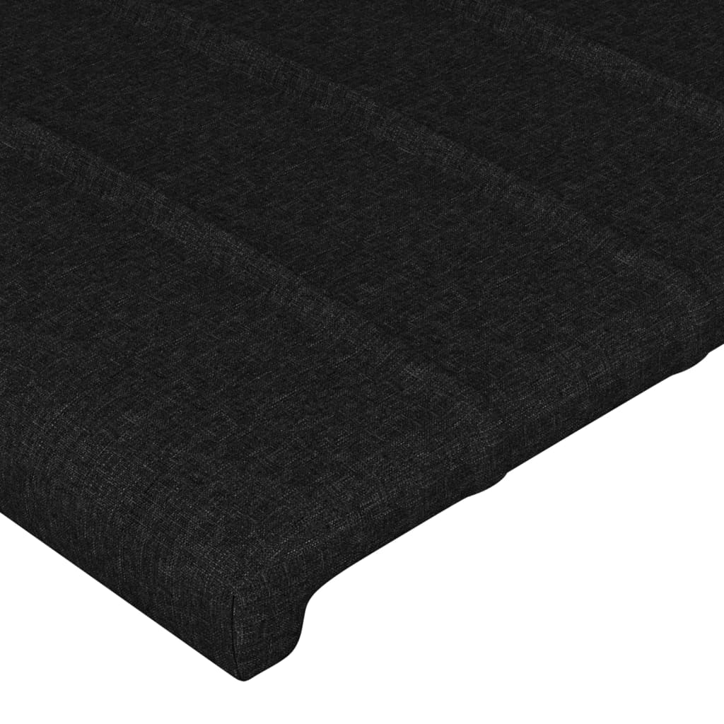 Têtes de lit 4 pcs Noir 100x5x78/88 cm Tissu