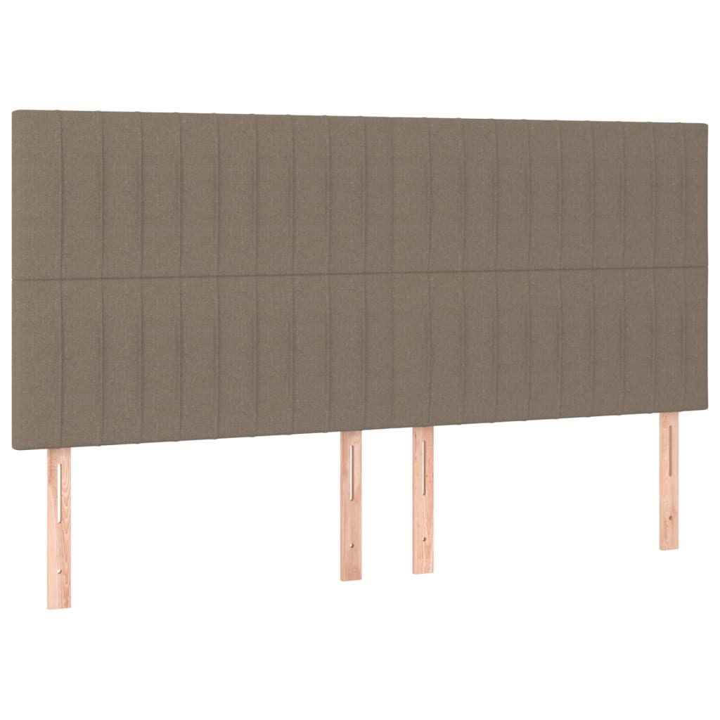 Têtes de lit 4 pcs Taupe 100x5x78/88 cm Tissu