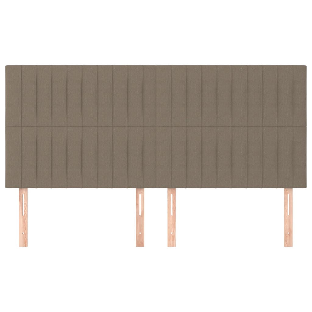 Têtes de lit 4 pcs Taupe 100x5x78/88 cm Tissu