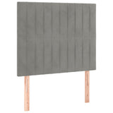 Têtes de lit 2 pcs Gris clair 80x5x78/88 cm Velours