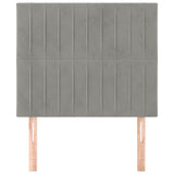 Têtes de lit 2 pcs Gris clair 80x5x78/88 cm Velours