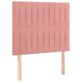 Têtes de lit 2 pcs Rose 80x5x78/88 cm Velours