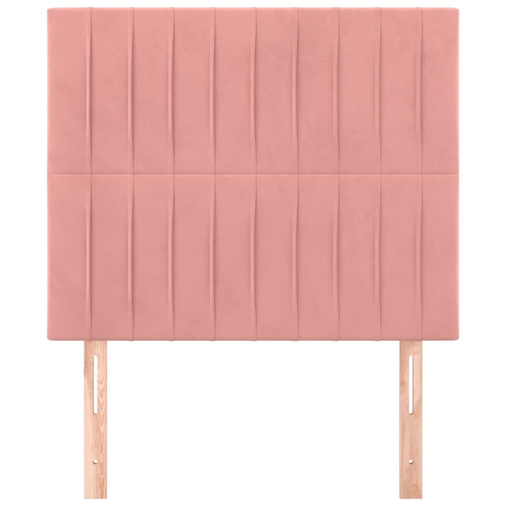 Têtes de lit 2 pcs Rose 80x5x78/88 cm Velours