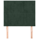 Têtes de lit 2 pcs Vert foncé 90x5x78/88 cm Velours